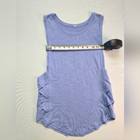 EUC Lululemon Var-City Muscle Tank Heathered Hero Blue - Picture 4 of 7